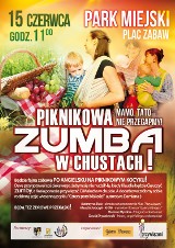 Zumba w chustach w parku miejskim w Tarnowskich Górach