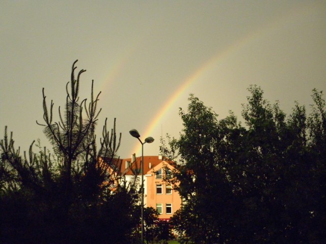 Podwójna tęcza nad Żorami