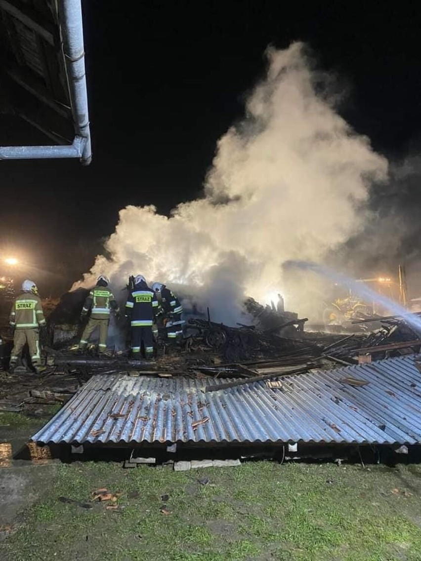 Stodoła w Olszanie spłonęła doszczętnie