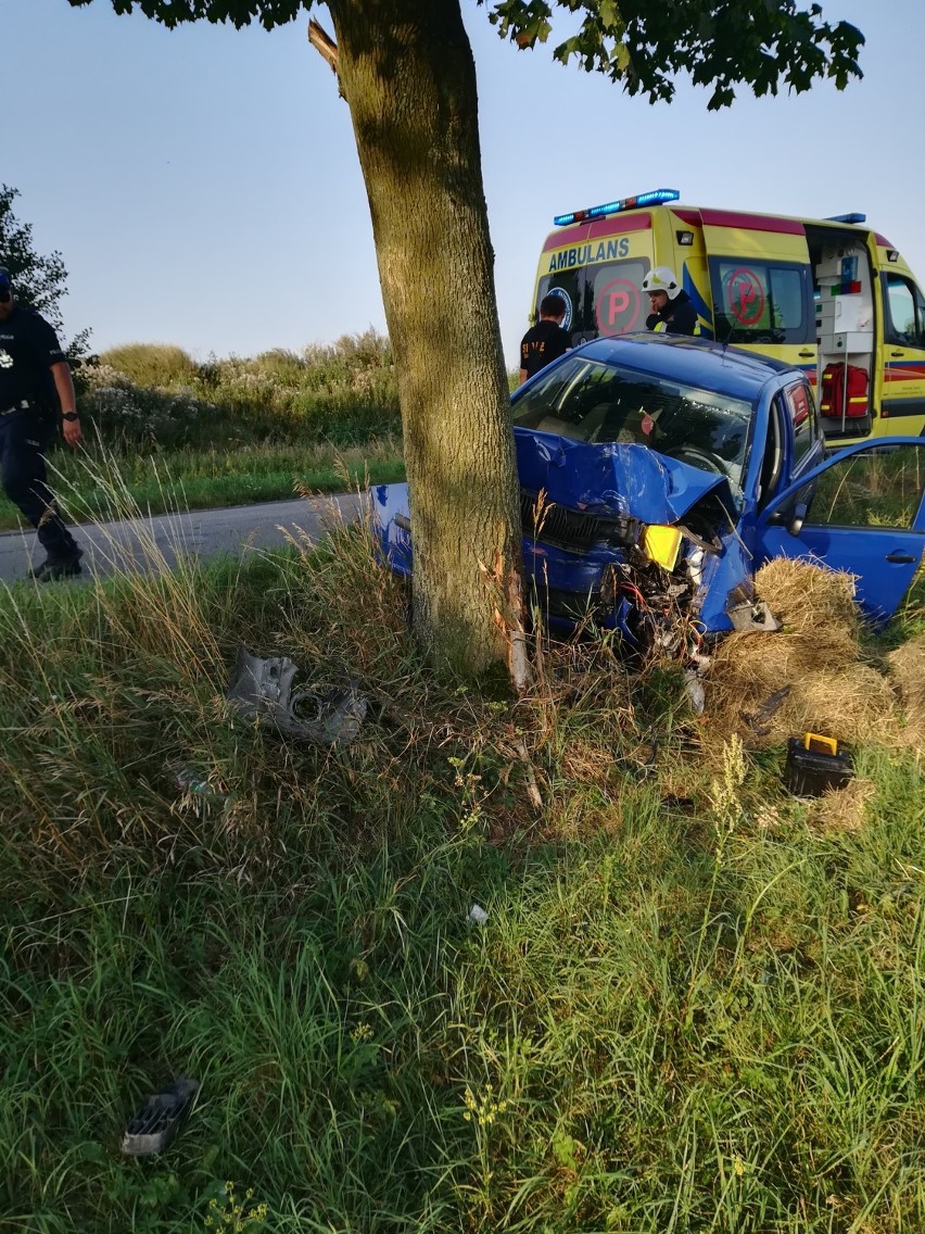 Wypadek w powiecie aleksandrowskim. Kobieta trafiła do szpitala [zdjęcia] 