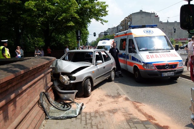 Wypadek na Narutowicza przy Tramwajowej