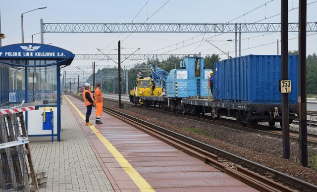 Na Centralnej Magistrali Kolejowej we Włoszczowie zrealizowano już około 60 procent zaplanowanych prac.