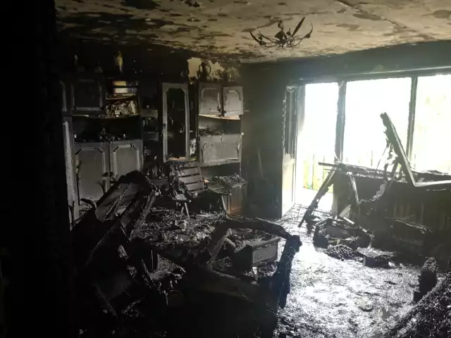 Pożar mieszkania na ul. Wróblewskiego w Gorzowie.