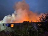 Pożar budynku w Mysłowicach. Wybuchały butle z gazem, zawalił się dach. Strażacy walczyli z ogniem przez wiele godzin. Nikt nie został ranny