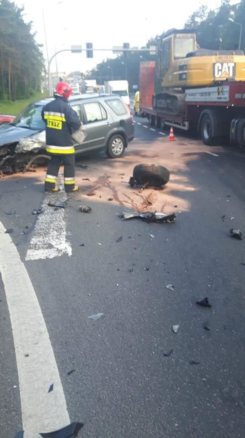 Wypadek na drodze krajowej nr 94 w Olkuszu