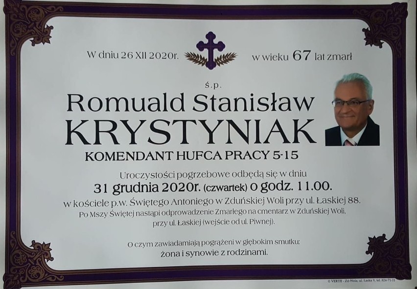 Zmarł Romuald Krystyniak, komendant Hufca OHP w Zduńskiej Woli
