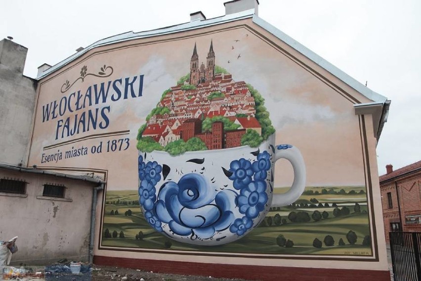 Mural "Esencja Miasta" autorstwa Dawida Celka wykonany w...