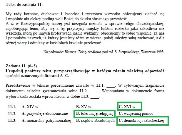 Testy gimnazjalne 2013. Test humanistyczny - HISTORIA i WOS [ARKUSZE i ODPOWIEDZI]