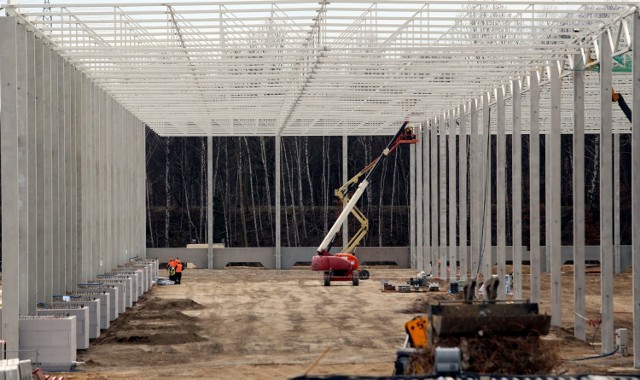 Budowa Centrum Logistycznego Hillwood Zagłębie. Kwiecień 2018.