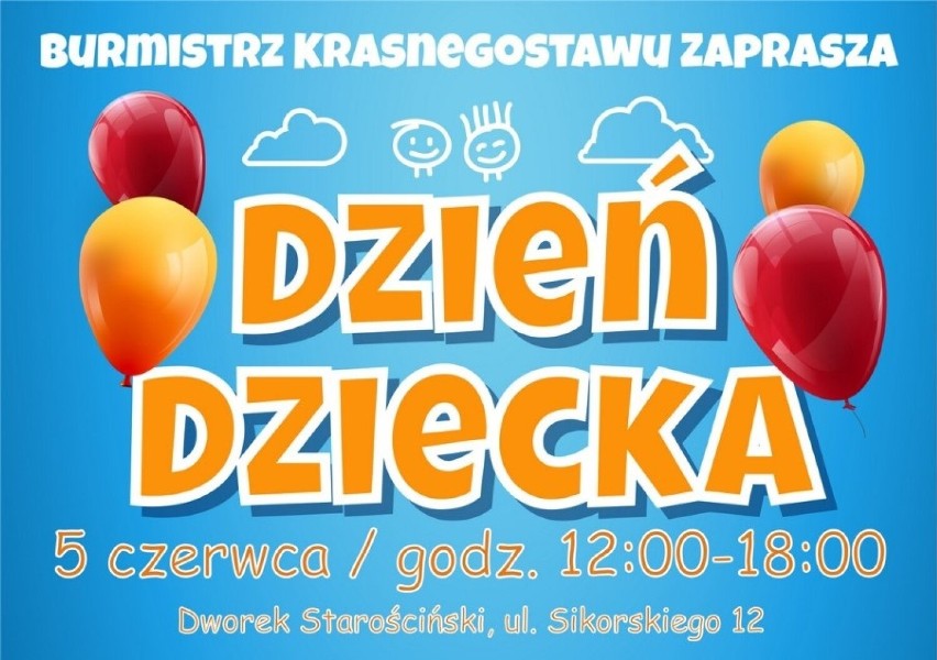  Burmistrz Krasnegostawu zaprasza na miejski Dzień Dziecka. Sprawdź jakie atrakcje będą czekać na najmłodszych