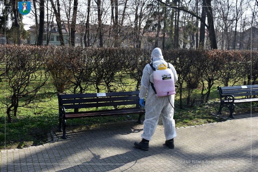 Dezynfekują przystanki i miejsca ogólnodostępne w Nowym Sączu 