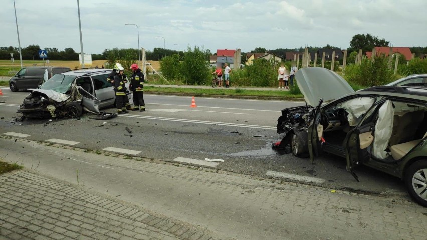 Wypadek na trasie DW216 na odcinku Rekowo Górne - Widlino (12.08.2019