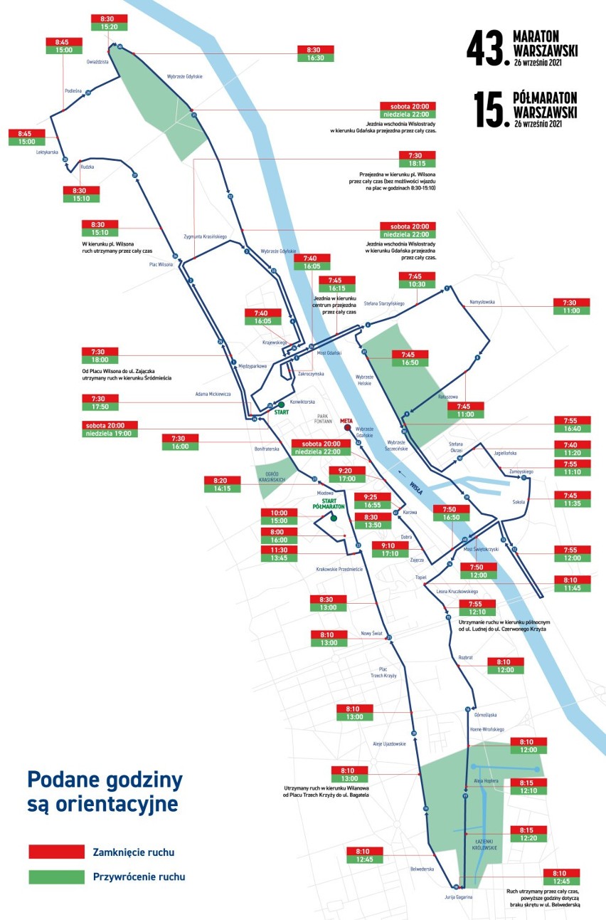 Maraton Warszawski 2021. Nadchodzi największa impreza biegowa w stolicy. Znamy trasę. Będą utrudnienia dla mieszkańców