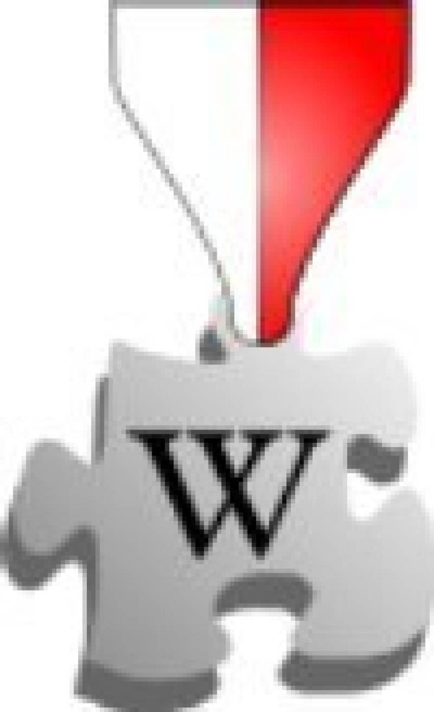 Wikimedal - symbolizuje artykuły, które przez społeczność...