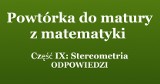 Część 9: Stereometria [Odpowiedzi]