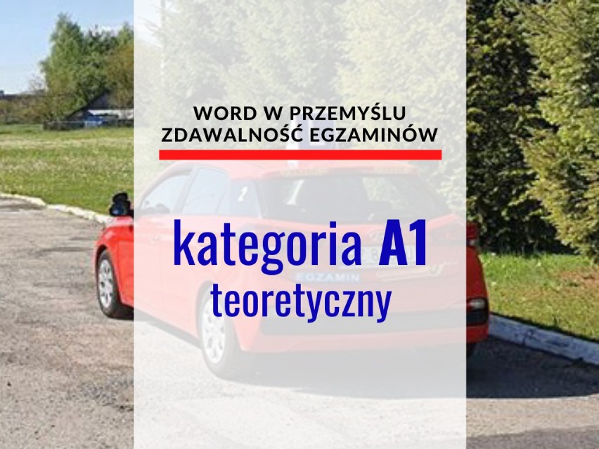 EGZAMIN TEORETYCZNY

Kategoria A1
zdawalność: 72,41...