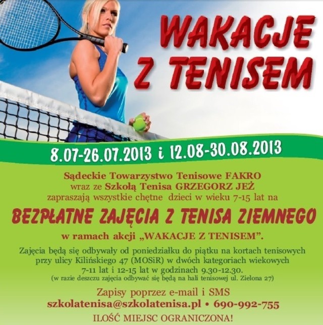 Wakacje 2013 z tenisem