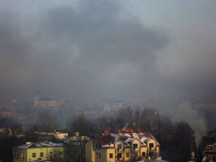 Dym i smog nad Lublinem