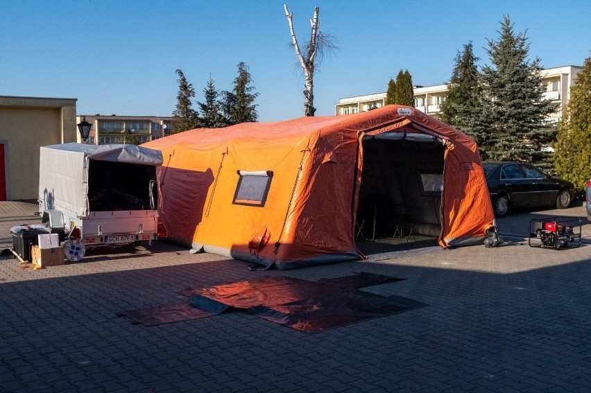 W Chojnicach jest już szpitalny namiot zastępczy na czarną godzinę 