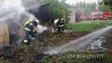 Pożar. Szopa stanęła w ogniu. Zagrożony był sąsiedni budynek