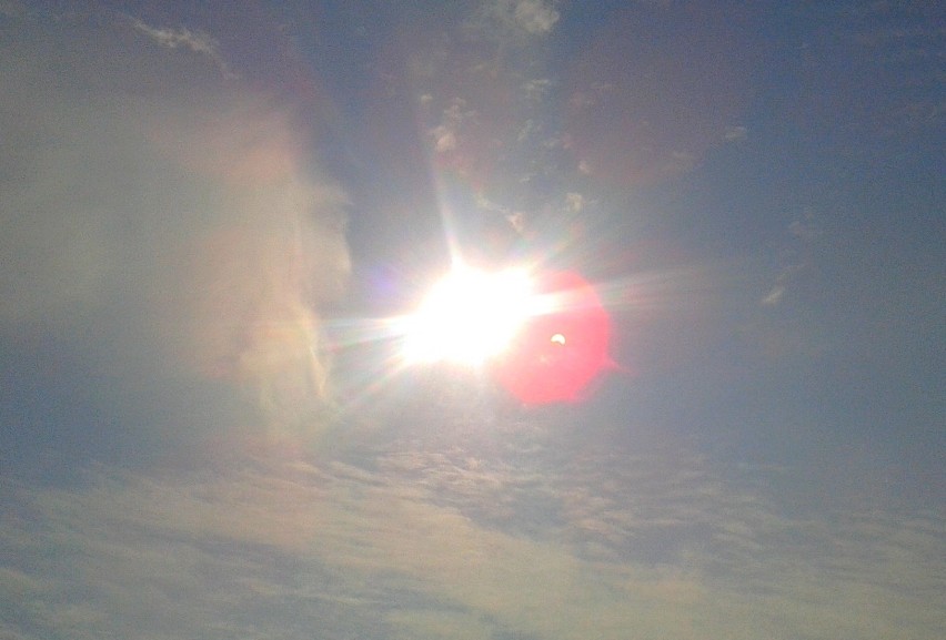 Zaćmienie Słońca 20 marca 2015  wykonane moim telefonem komórkowym 