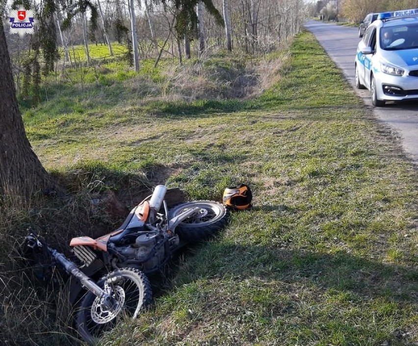 37-letni motocyklista stracił panowanie nad pojazdem i...