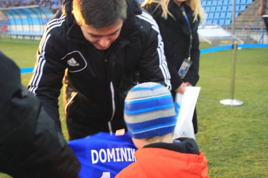 Dominik Dołgopoły spełnił marzenie i spotkał się z piłkarzami swojej ulubionej drużyny