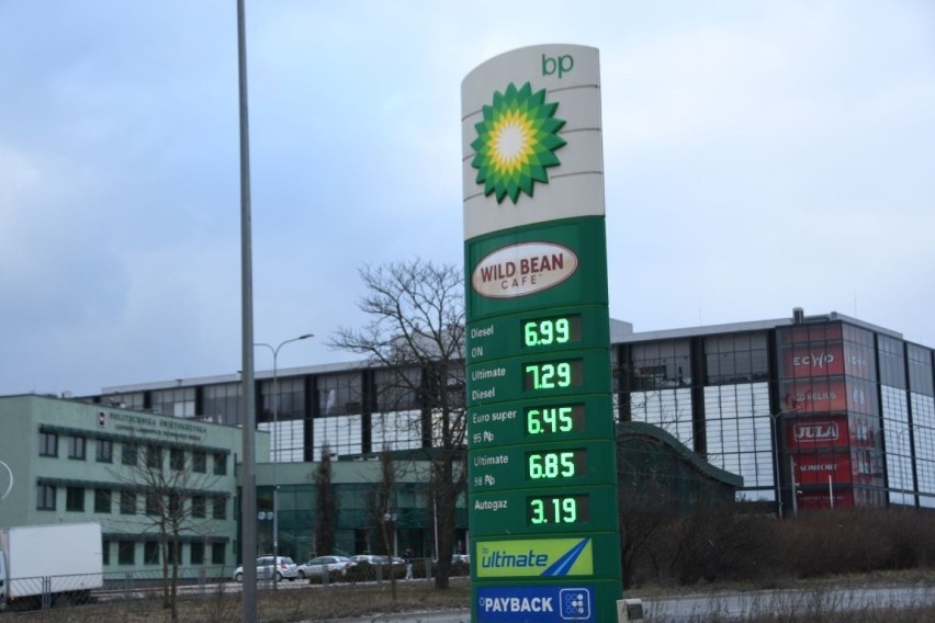Tak wyglądają ceny paliw na stacji BP przy alei Solidarności...