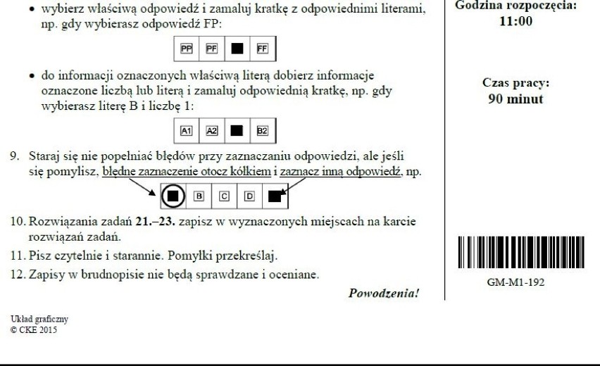 Egzamin gimnazjalny 2019. MATEMATYKA ARKUSZ CKE I ODPOWIEDZI. Testy gimnazjalne (cz. matematyczno-przyrodnicza) z matematyki 11.04.2019