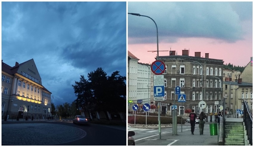 Burzowe chmury nad Wałbrzychem. Takie widowisko zgotowało nam wieczorne niebo 9.09.2022 [ZDJĘCIA]
