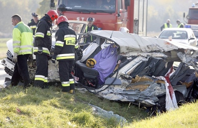 Wypadek na drodze krajowej nr 5 z Trzebnicy do Prusic