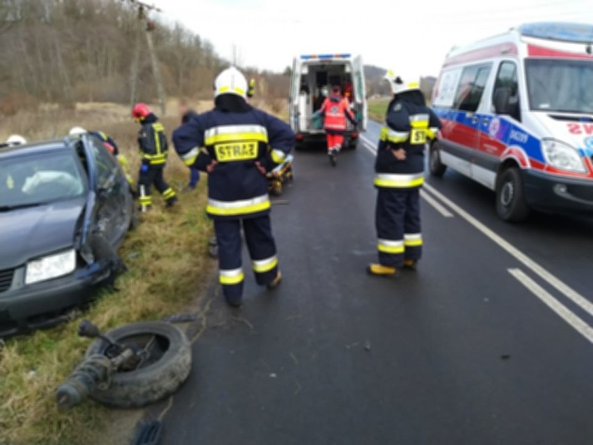 Groźny wypadek na trasie Wleń- Jelenia Góra! [ZDJĘCIA]