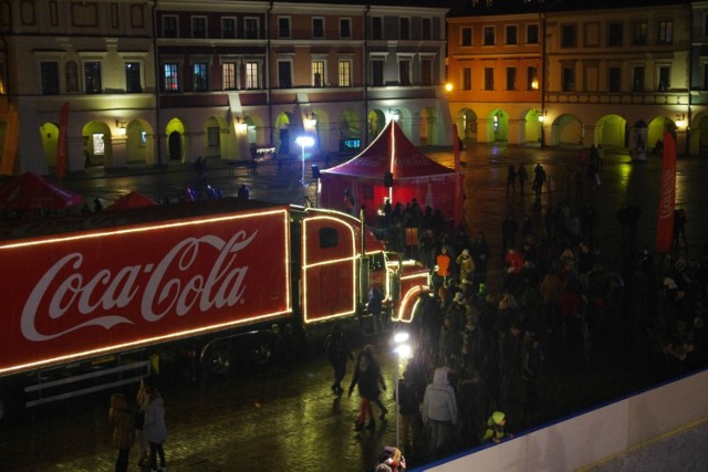 Ciężarówka Coca-Coli w Zamościu