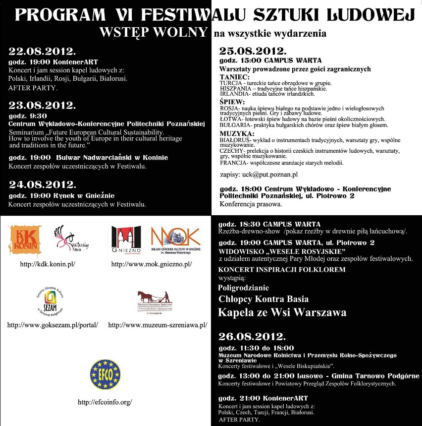 Poznań - Festiwal Sztuki Ludowej pod patronatem UNESCO