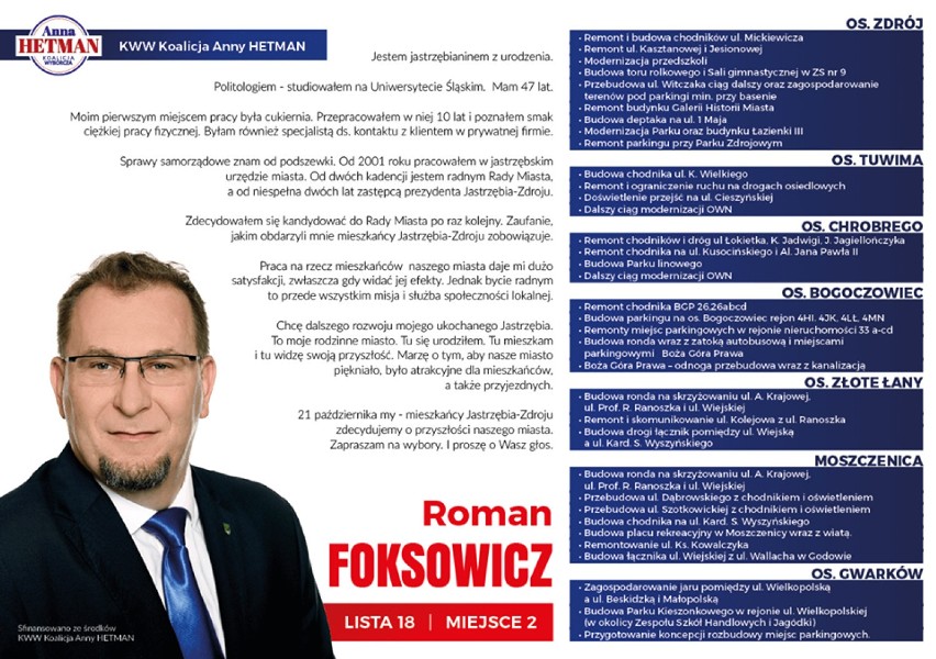 Wybory 2018 w Jastrzębiu: kandydaci Koalicji Anny Hetman do Rady Miasta [ZDJĘCIA] 