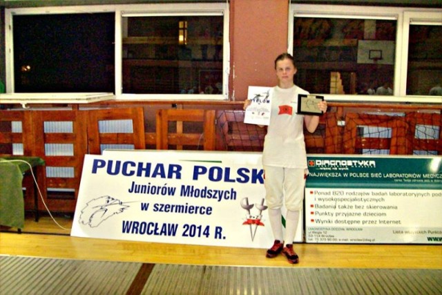 Barbara Brych z Siemianowic z Pucharem Polski juniorów młodszych