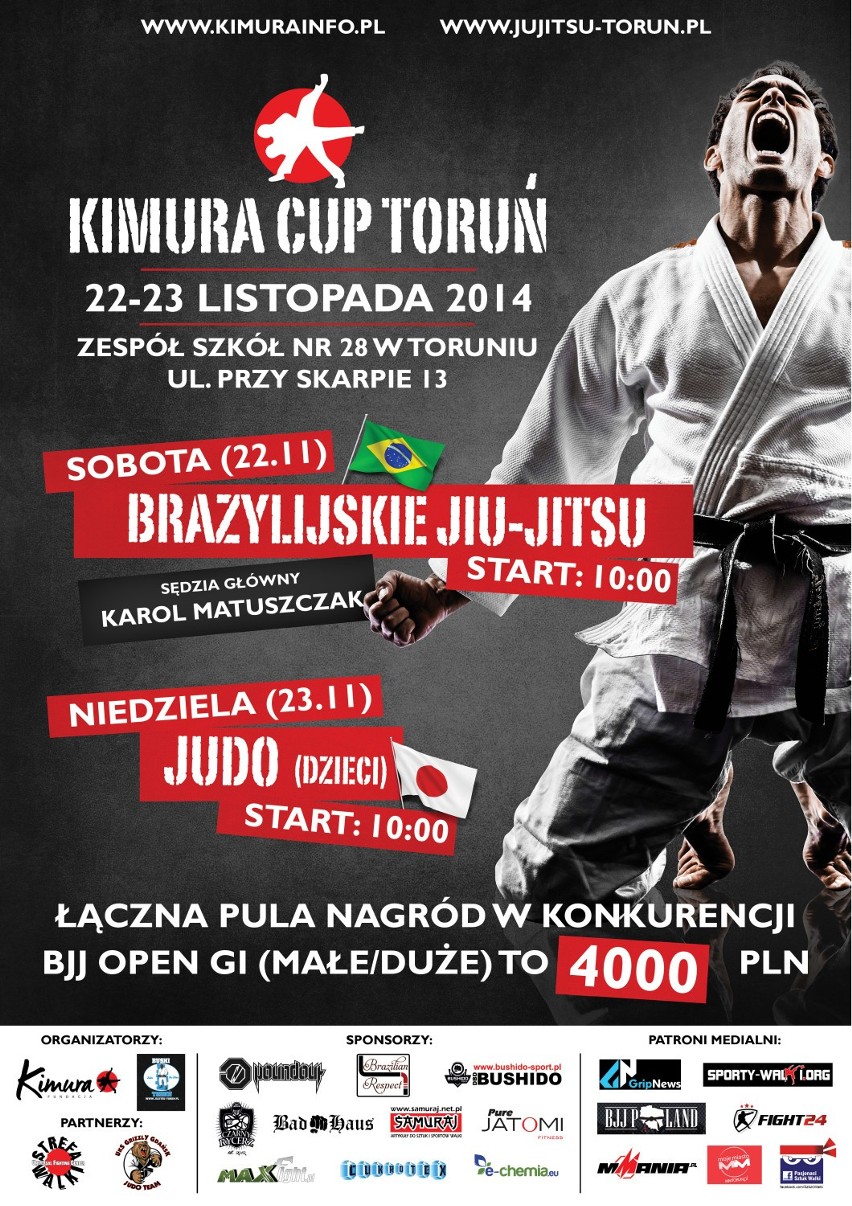 Oficjalny plakat zawodów KIMURA CUP TORUŃ