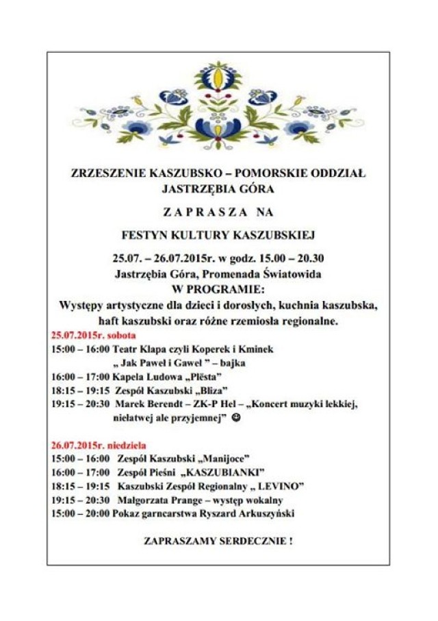 Festyn Kultury Kaszubskiej, Jastrzębia Góra