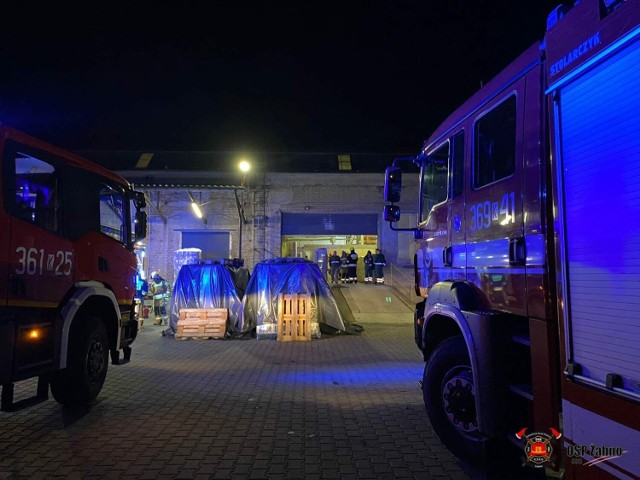 W akcji gaśniczej brali udział strażacy z PSP w Tarnowie i jednostek z gminy Żabno