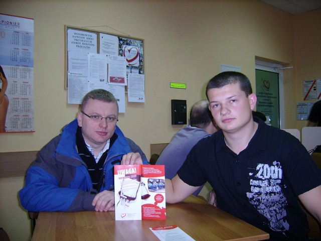 Sławomir Kozieł i Piotr Ślusarczyk zachęcają do oddawania krwi