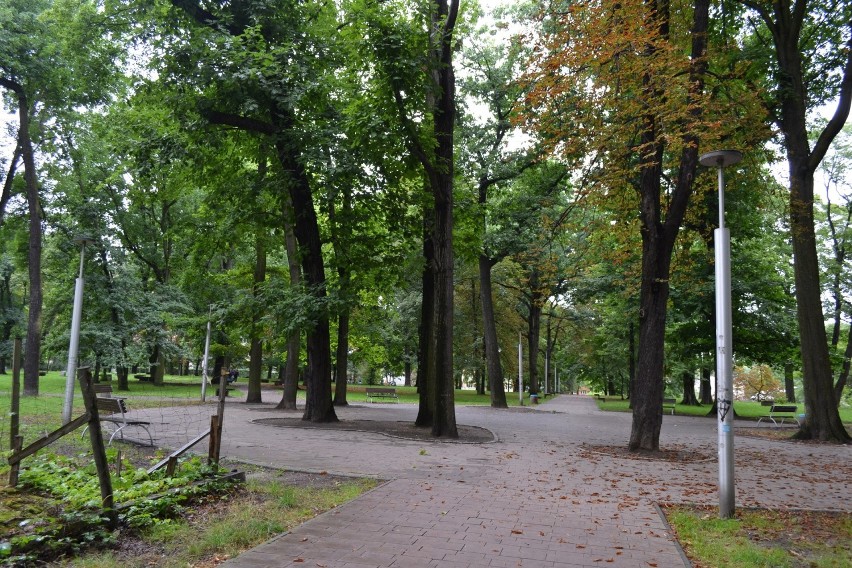 Park Zamkowy w Mysłowicach jest rozkopany. Trwają tam...