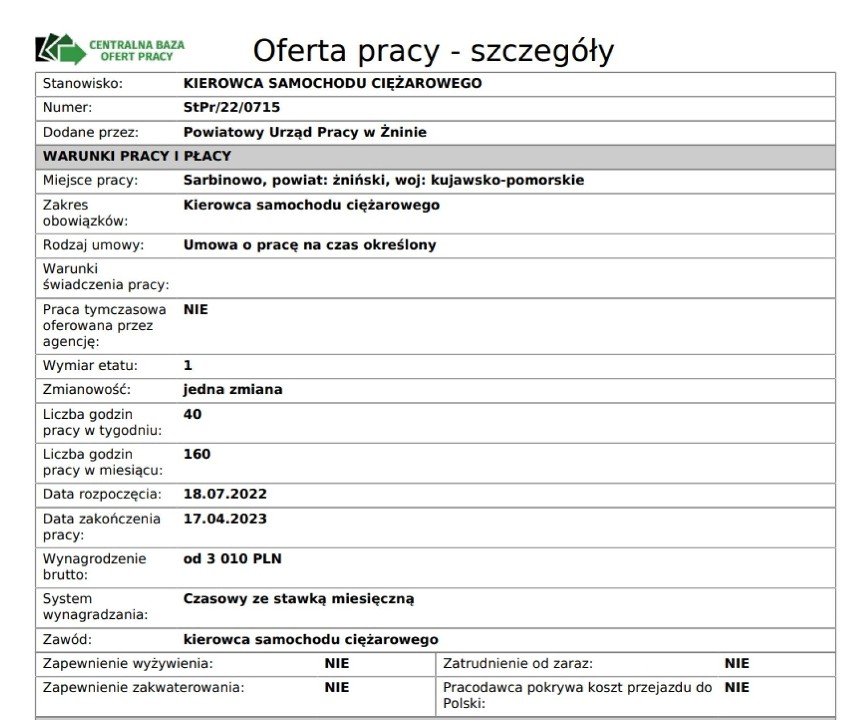 Nowe oferty firm ze Żnina i okolic. Takie są możliwości pracy na Pałukach  [12.07.2022] 