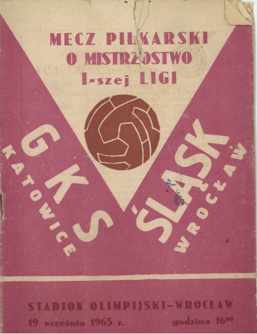 Śląsk - GKS Katowice. Tak wyglądał program meczowy w 1965 r....