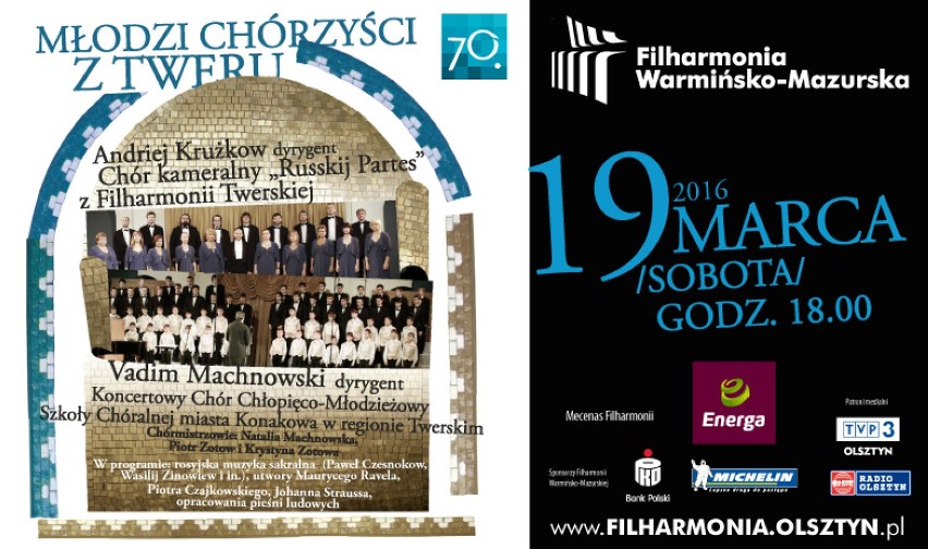 Występ chórów z Rosji w Filharmonii Warmińsko-Mazurskiej