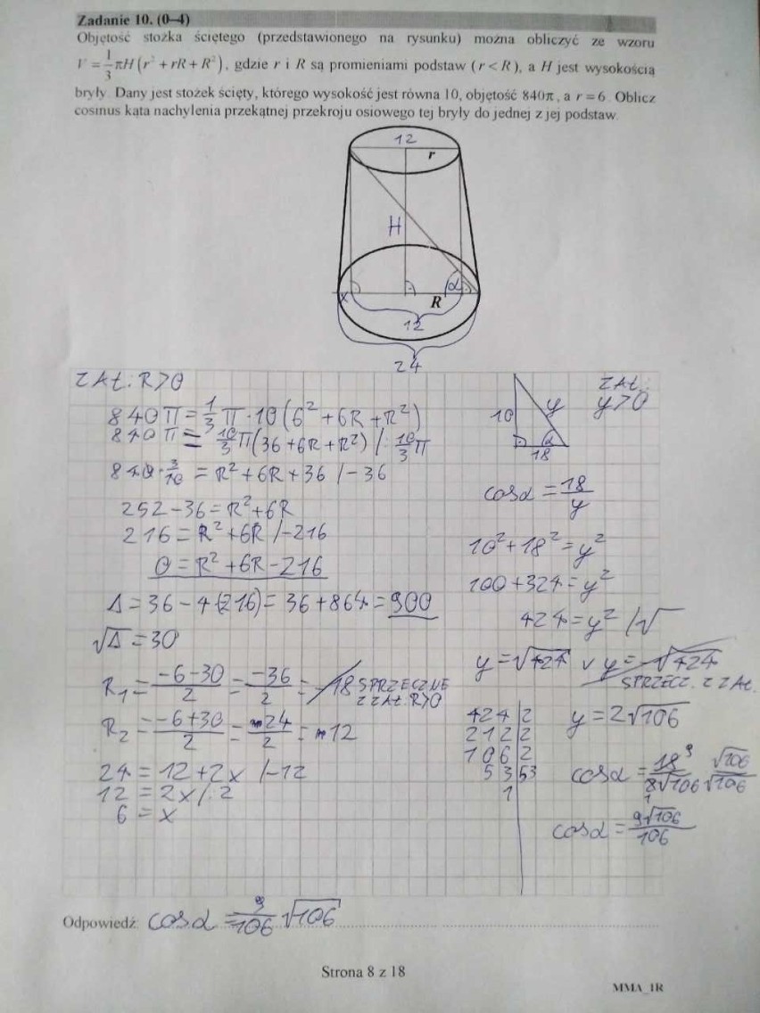 Matura 2018 matematyka rozszerzona [ODPOWIEDZI, ARKUSZE CKE] Było bardzo cieżko