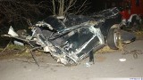18-latek uderzył w drzewo. Audi zostało rozerwane na pół