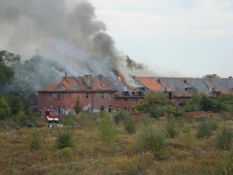 Wrocław: Pożar pustostanów przy Klasztornej (ZDJĘCIA)