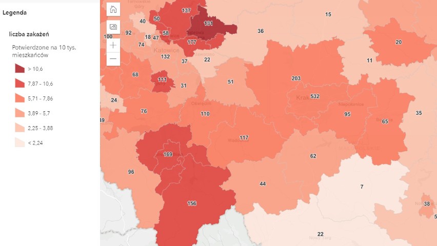 Małopolska zachodnia. 314 nowych przypadków zakażenia koronawirusem. Cztery osoby zmarły z powodu COVID 19