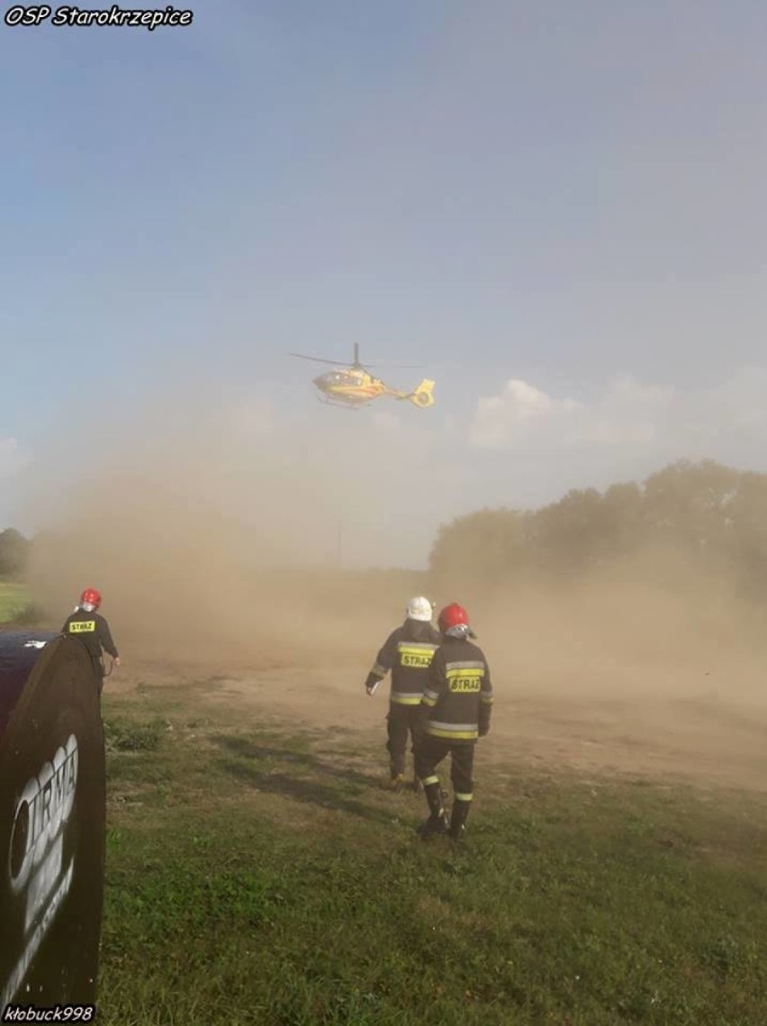 Starokrzepice: Śmigłowiec LPR lądował po nieprzytomnego pacjenta FOTO