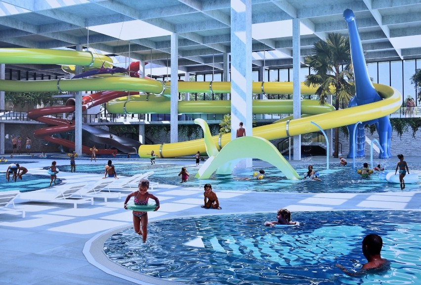 Aquapark przy ul. Oleskiej w Opolu - wizualizacja